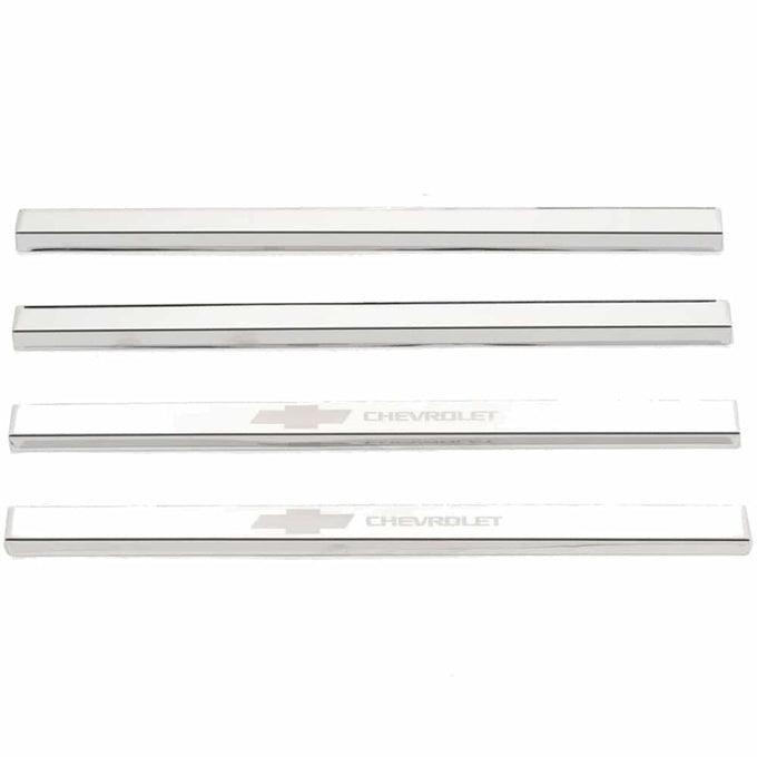 CHEVROLET Etching SS Door Sill Plates <br> 14-19 Chevy Silverado, GMC Sierra 1500 2500 3500 HD