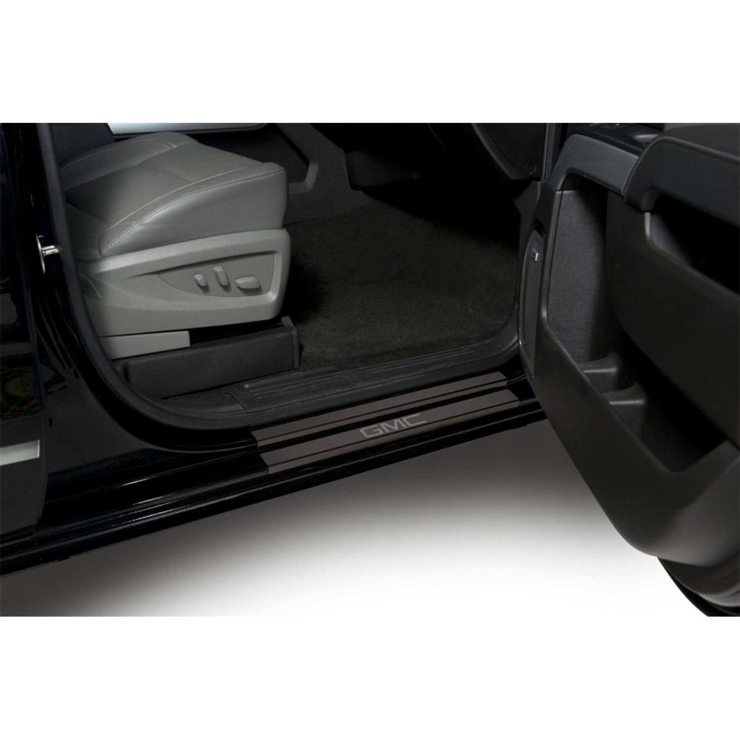 8pcs Black Platinum Door Sills w/ GMC Etching <br> 14-19 GMC Sierra 1500 2500 3500 HD