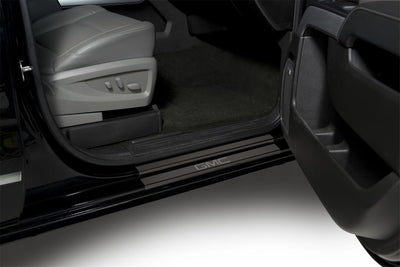 8pcs Black Platinum Door Sills w/ GMC Etching <br> 14-19 GMC Sierra 1500 2500 3500 HD