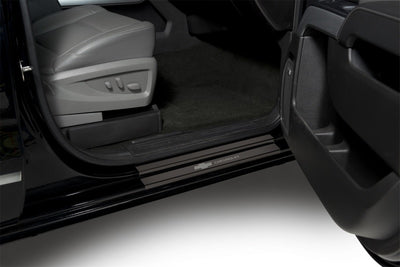 8pcs Black Platinum Door Sills <br> 14-19 Chevy Silverado, GMC Sierra 1500 2500 3500 HD
