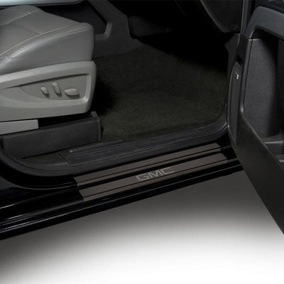 8pcs Black Platinum Door Sills <br> 14-19 GMC Sierra 1500 2500 3500 HD