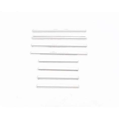 8pcs Stainless Steel Door Sills <br> 14-19 Chevy Silverado 1500 2500 3500 HD
