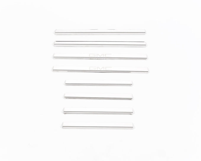 8pcs Stainless Steel Door Sills w/ GMC Etching <br> 14-19 GMC Sierra 1500 2500 3500 HD
