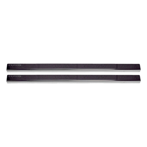 2pcs Black Platinum Door Sills <br> 19-25 Chevy Silverado, GMC Sierra 1500 2500 3500 HD