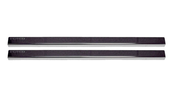 2pcs Black Platinum Door Sills <br> 19-25 Chevy Silverado, GMC Sierra 1500 2500 3500 HD