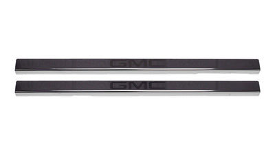 2pcs Black Platinum Door Sills <br> 19-25 GMC Sierra 1500 2500 3500 HD