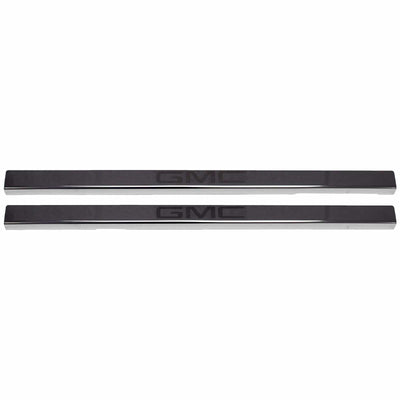 2pcs Black Platinum Door Sills <br> 19-25 GMC Sierra 1500 2500 3500 HD