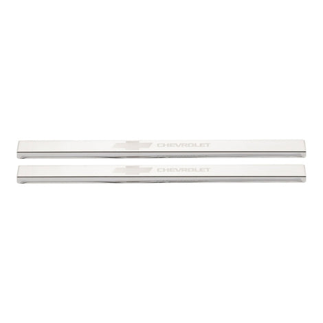 Chevrolet Bowtie Licensed SS Door Sill Plates <br> 19-25 Chevy Silverado 1500 2500 3500 HD