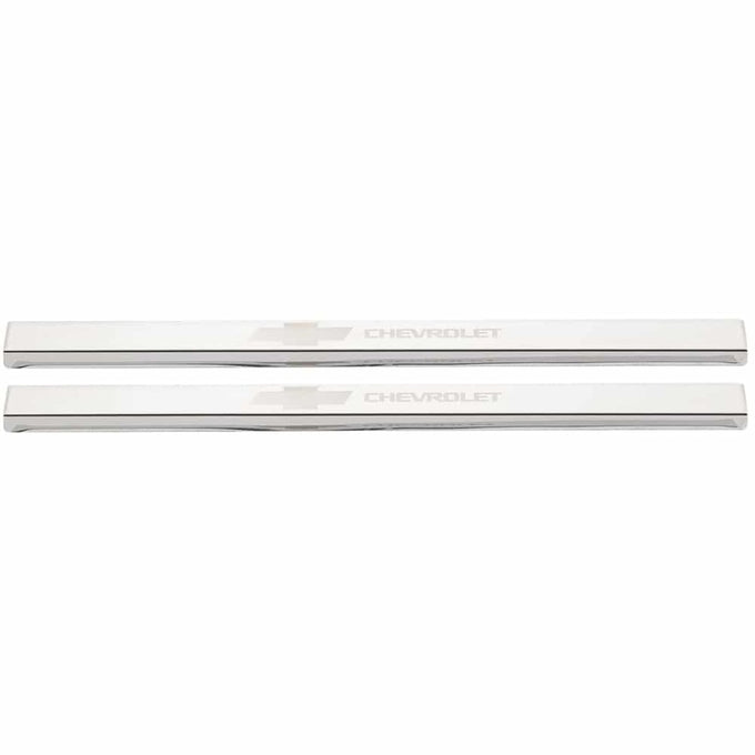Chevrolet Bowtie Licensed SS Door Sill Plates <br> 19-25 Chevy Silverado 1500 2500 3500 HD