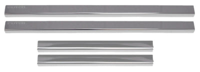 4pcs Black Platinum Door Sills <br> 19-25 Chevy Silverado, GMC Sierra 1500 2500 3500 HD