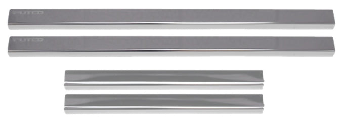4pcs Black Platinum Door Sills <br> 19-25 Chevy Silverado, GMC Sierra 1500 2500 3500 HD