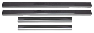 4pcs Black Platinum Door Sills <br> 19-25 Chevy Silverado 1500 2500 3500 HD