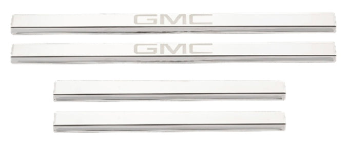 4pc w/ GMC Etching SS Door Sills <br> 20-25 GMC Sierra 1500 2500 3500 HD