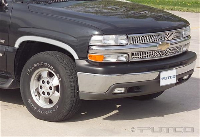 Half w/o Flares Stainless Steel Fender Trim <br> 88-99 Chevy Silverado, GMC Sierra C/K Suburba 1500 2500 3500 HD