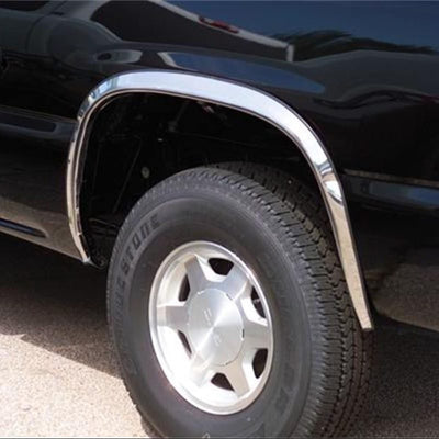Half w/o Flares Stainless Steel Fender Trim <br> 88-99 Chevy Silverado, GMC Sierra C/K Suburba 1500 2500 3500 HD