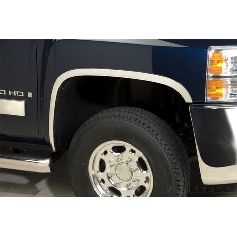 Stainless Steel Fender Trim <br> 15-19 Chevy Silverado 1500 2500 3500 HD