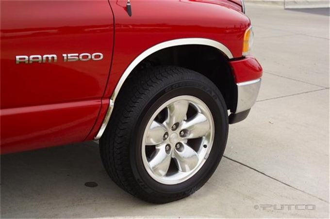 Stainless Steel Fender Trim <br> 02-09 Dodge Ram 1500 2500 3500