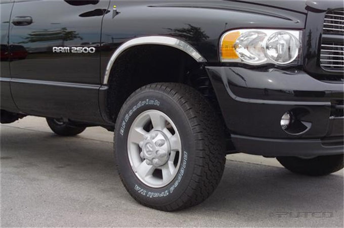Half Stainless Steel Fender Trim <br> 03-09 Dodge Ram 1500 2500 3500