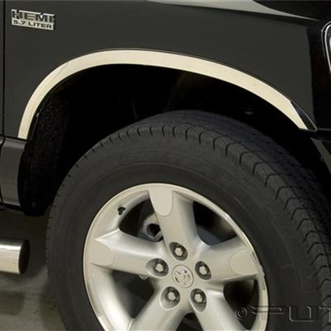 Half Stainless Steel Fender Trim <br> 03-09 Dodge Ram 1500 2500 3500