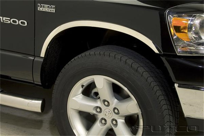 Half Stainless Steel Fender Trim <br> 03-09 Dodge Ram 1500 2500 3500