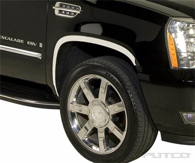 Full Stainless Steel Fender Trim <br> 07-14 Cadillac Escalade ESV