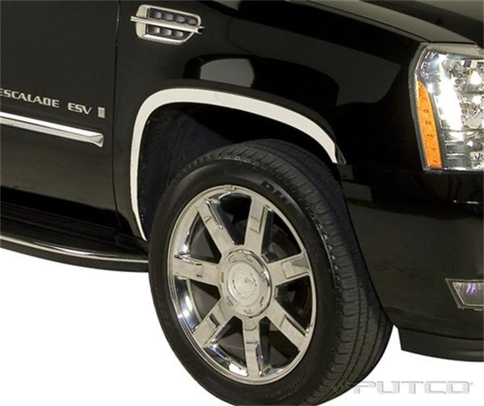 Full Stainless Steel Fender Trim <br> 07-14 Cadillac Escalade ESV
