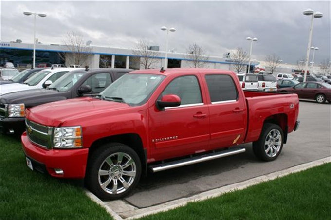 Stainless Steel Window Trim Accents <br> 07-14 Chevy Silverado, GMC Sierra 1500 2500 3500 HD