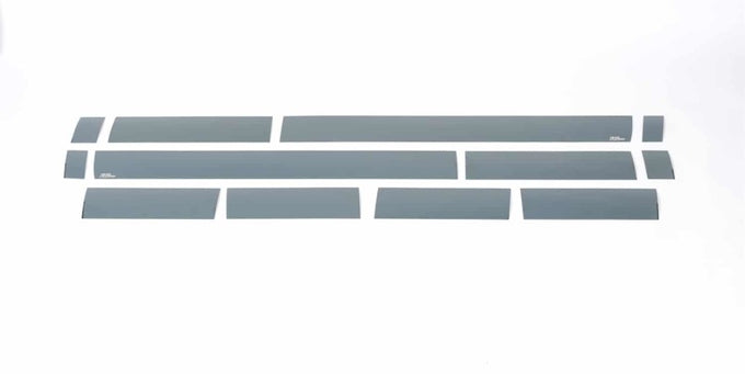 12pcs 6 in. W Black Platinum Rocker Panels <br> 07-14 Chevy Silverado 1500 2500 3500 HD