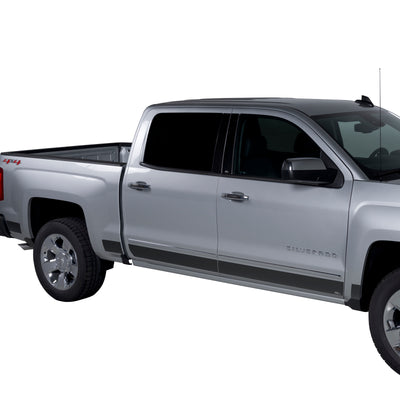 12pcs 6 in. W Black Platinum Rocker Panels <br> 07-13 Chevy Silverado 1500 500 HD