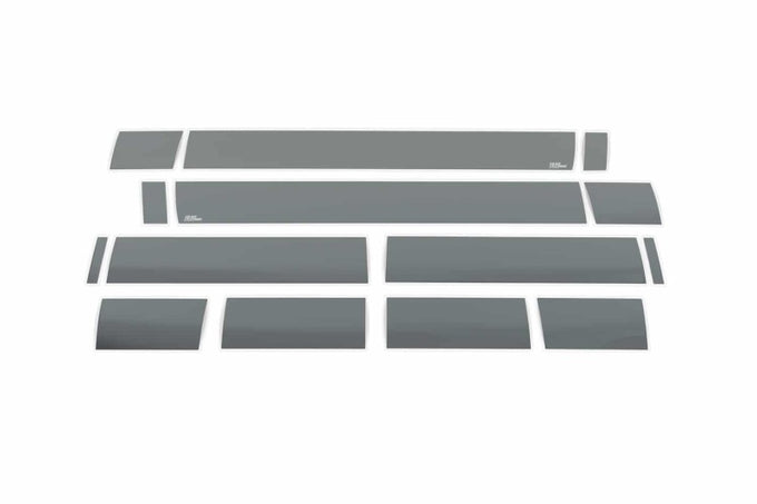 14pcs 6 in. W Black Platinum Rocker Panels <br> 07-14 Chevy Silverado 1500 2500 3500 HD