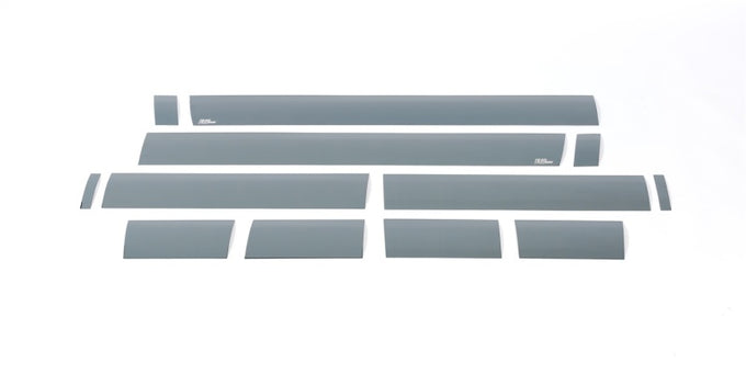12pcs 6 in. W Black Platinum Rocker Panels <br> 07-13 Chevy Silverado 1500