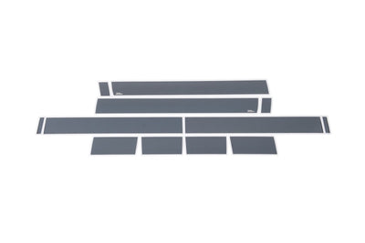 12pcs 6 in. W Black Platinum Rocker Panels <br> 07-13 Chevy Silverado 1500