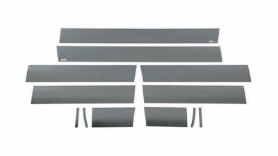6in Wide - 12pcs Black Platinum Rocker Panels <br> 07-13 GMC Sierra 1500 2500 3500 HD