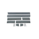 12pcs 6 in. W Black Platinum Rocker Panels <br> 07-14 GMC Sierra 1500 2500 3500 HD