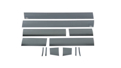 12pcs 6 in. W Black Platinum Rocker Panels <br> 07-14 GMC Sierra 1500 2500 3500 HD