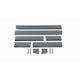 12pcs 6 in. W Black Platinum Rocker Panels <br> 07-14 GMC Sierra 1500 2500 3500 HD