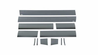12pcs 6 in. W Black Platinum Rocker Panels <br> 07-14 GMC Sierra 1500 2500 3500 HD