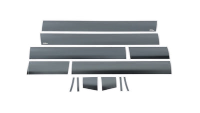 6in Wide - 12pcs Black Platinum Rocker Panels <br> 07-14 GMC Sierra 2500 3500 HD