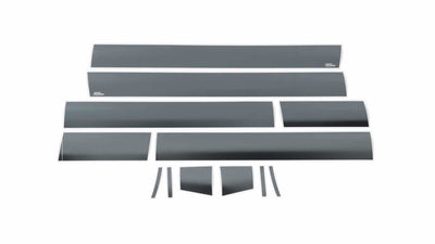 6in Wide - 12pcs Black Platinum Rocker Panels <br> 07-14 GMC Sierra 2500 3500 HD