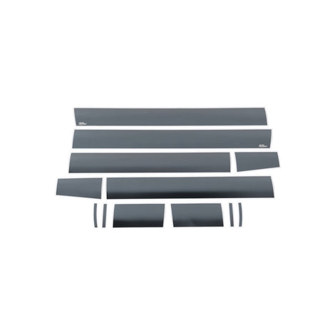 6in Wide 12pcs Black Platinum Rocker Panels <br> 07-13 GMC Sierra 1500