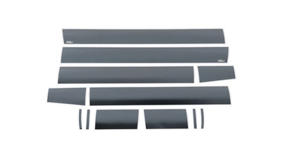 6in Wide 12pcs Black Platinum Rocker Panels <br> 07-13 GMC Sierra 1500