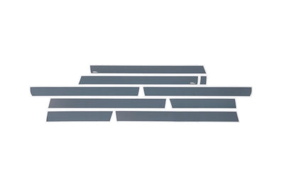 8ft Long Box 10pcs Black Platinum Rocker Panels <br> 15-19 Chevy Silverado 1500 2500 3500 HD