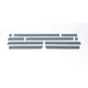 8ft Long Box 10pcs Black Platinum Rocker Panels <br> 14-19 Chevy Silverado 1500 2500 3500 HD