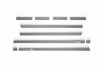10pcs Stainless Steel Rocker Panels <br> 14-19 Chevy Silverado 1500 2500 3500 HD