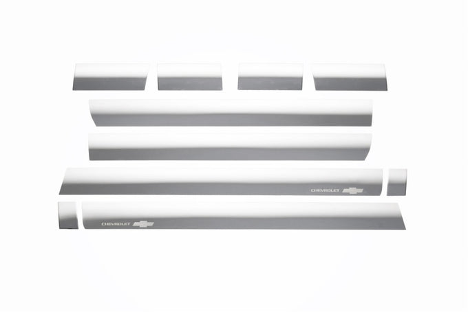 10pcs Stainless Steel Rocker Panels <br> 14-19 Chevy Silverado 1500 2500 3500 HD