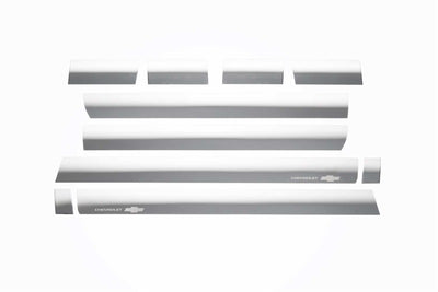 10pcs Stainless Steel Rocker Panels <br> 14-19 Chevy Silverado 1500 2500 3500 HD