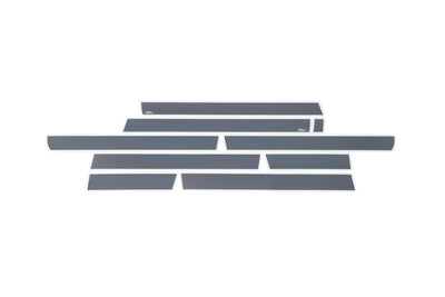 10pcs Black Platinum Rocker Panels for 6.5in. Bed <br> 14-19 Chevy Silverado 1500 2500 3500 HD