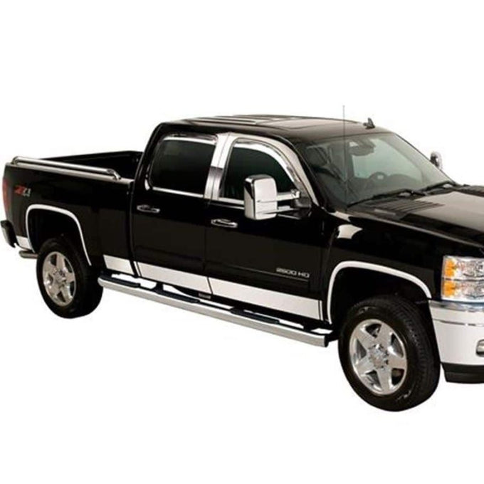 6.8in Bed 10pcs Stainless Steel Rocker Panels <br> 14-18 GMC Sierra 1500