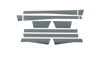 12pcs 5.5in. W Black Platinum Rocker Panels <br> 10-19 Dodge Ram 2500 3500