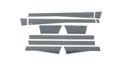 12pcs 5.5in. W Black Platinum Rocker Panels <br> 10-19 Dodge Ram 2500 3500